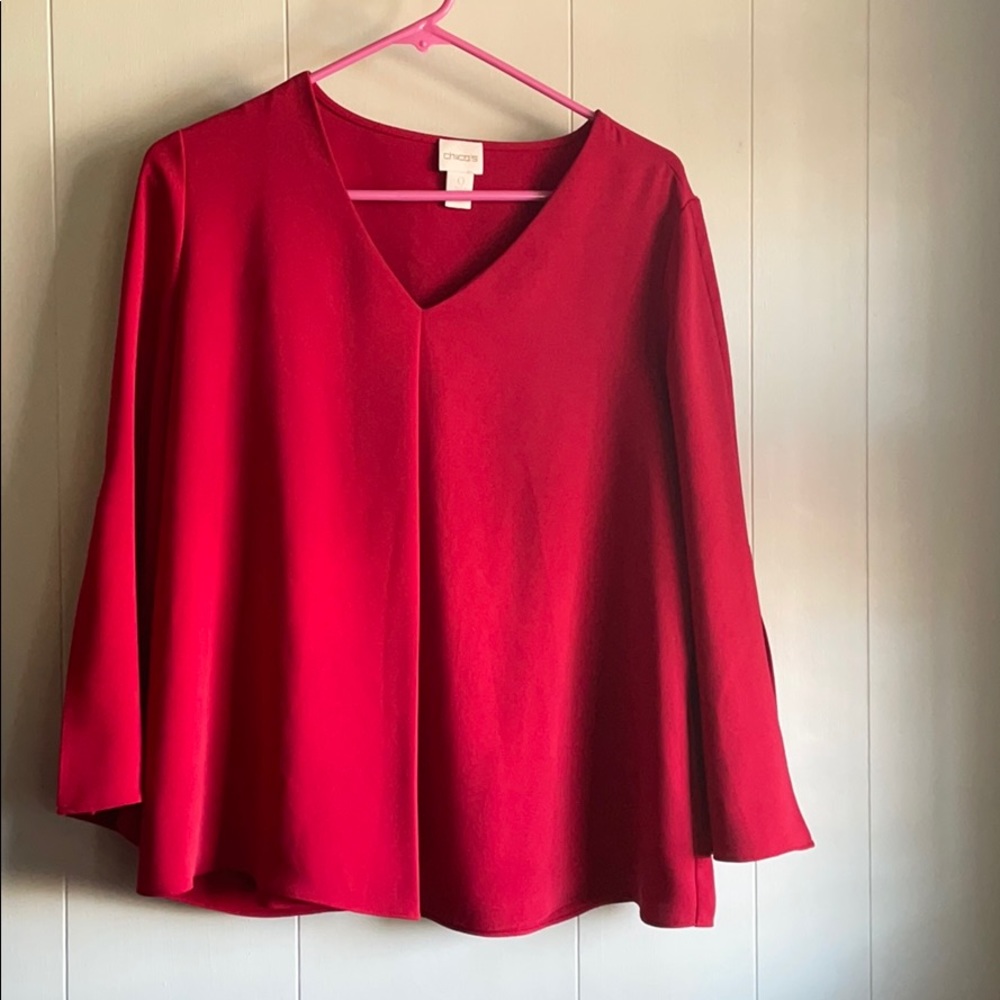 Chico’s red blouse
